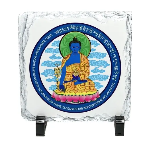 Placa Feng Shui din piatra Buddha Medicine - 14cm