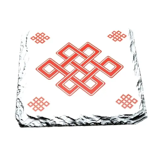 Placa Feng Shui din piatra Nodul Mistic - 14cm