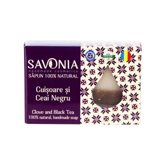 Sapun natural Savonia - Cuisoare si Ceai Negru