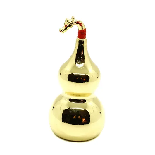 Statueta Feng Shui Wu Lou auriu cu cap de dragon - 9,5cm