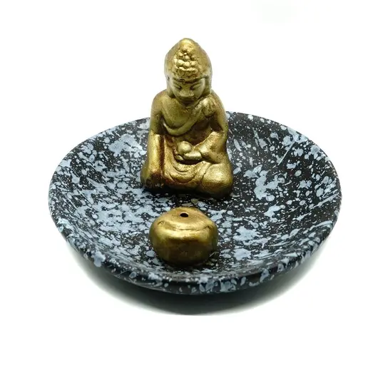 Suport din ceramica pentru ardere betisoare parfumate Buddha - model 2
