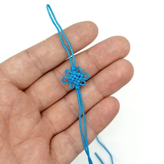 Amuleta canaf Feng Shui nod mistic simplu, mic, albastru