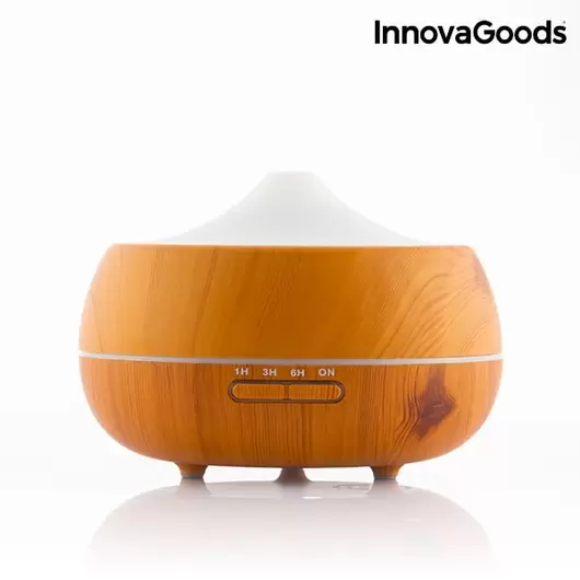 Difuzor ultrasonic InnovaGoods, 300 ml, functie de umidificator, aroma difuzor, purificator aer