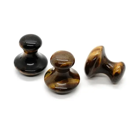 Piatra din ochi de tigru pentru masaj - ciuperca