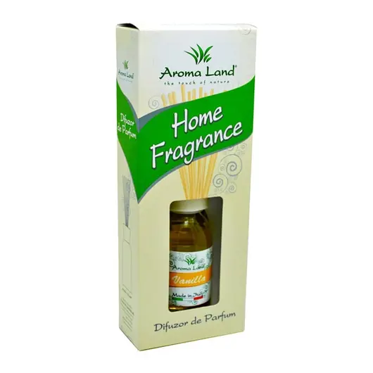 Difuzor de parfum Aroma Land Vanilla 125ml, cu betisoare din lemn