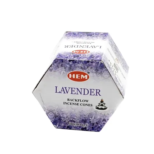 Conuri parfumate HEM Lavender, backflow - 40 buc