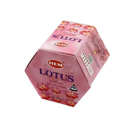 Conuri parfumate HEM Lotus, backflow - 40 buc