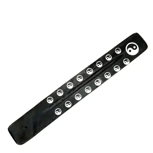 Suport ardere betisoare parfumate, negru, Yin Yang
