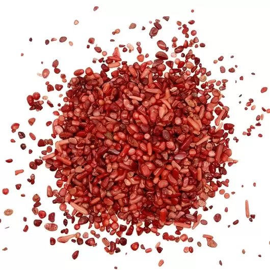 Spartura coral rosu pietre chips 300g