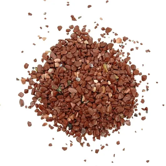 Sticla cu cristale naturale de jasp rosu, medie - 8cm