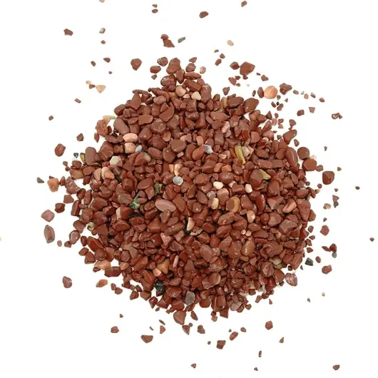 Sticla cu cristale naturale de jasp rosu, mica - 6cm