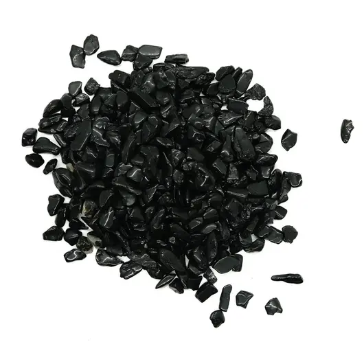 Sticla cu cristale naturale de turmalina neagra, medie - 8cm