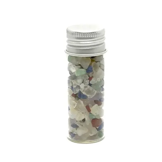 Sticla cu cristale naturale mix, mica - 4cm, model 1