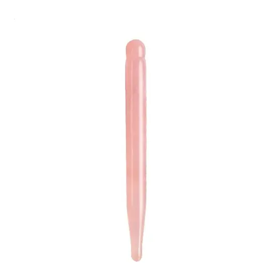 Piatra Gua Sha din Cuart roz pentru masaj - 11,8cm, model 11