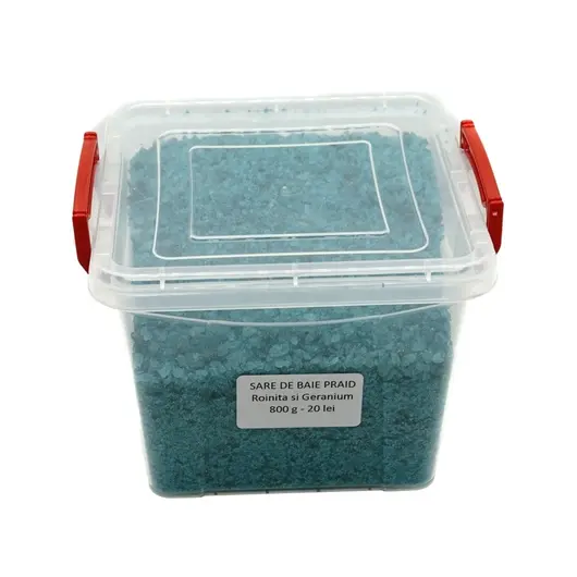 Sare de baie din Praid cu roinita si geranium - 800g