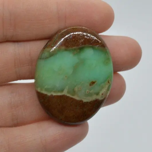 Cabochon crisopraz bio 38x28x7mm A43