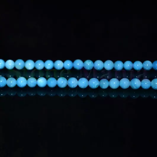 Colier sidef albastru sfere 6mm