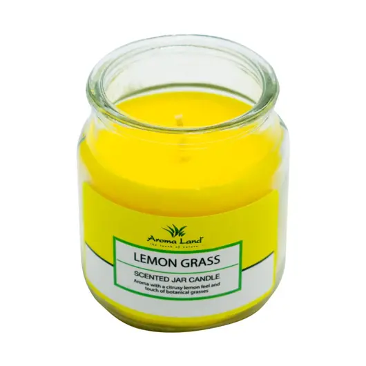 Lumanare parfumata borcan Lemongrass, Aromaland, 220g