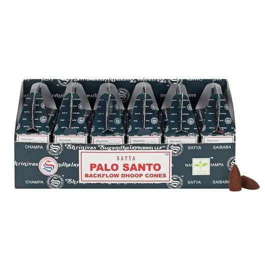 Conuri parfumate backflow Satya - Palo Santo, 24 buc