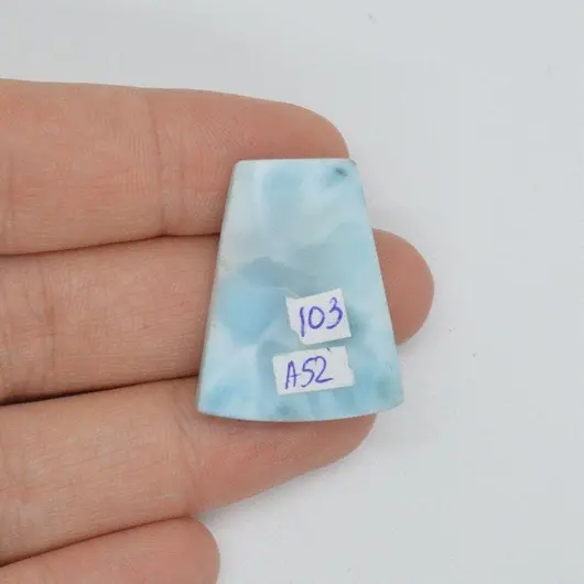 Cabochon larimar 28x22x5mm A52, imagine 2