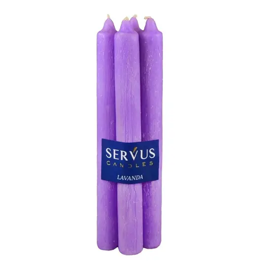 Set 4 Lumanari Parfumate Lavanda 2,2 x 22cm, mov, Servus