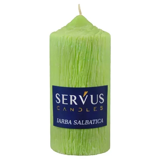 Lumanare Parfumata Iarba Salbatica cilindru 13cm, verde, Servus