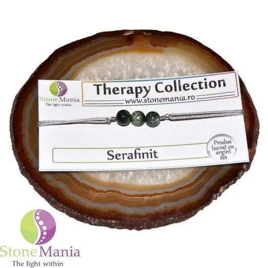 Bratara Therapy serafinit sfere 8mm si argint 925