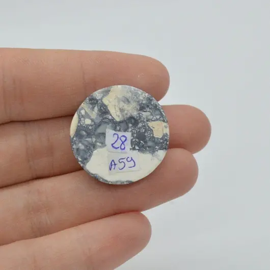 Cabochon jasp maligano 25x25x8mm A59, imagine 2