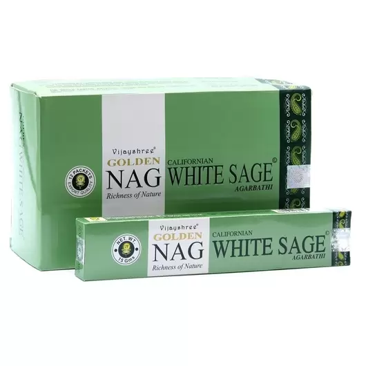 Betisoare parfumate Golden Nag - White Sage, 15g
