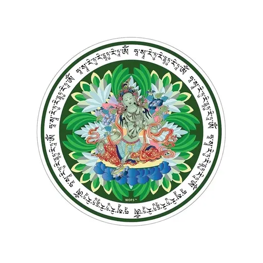 Abtibild Feng Shui cu Tara Verde - 11cm