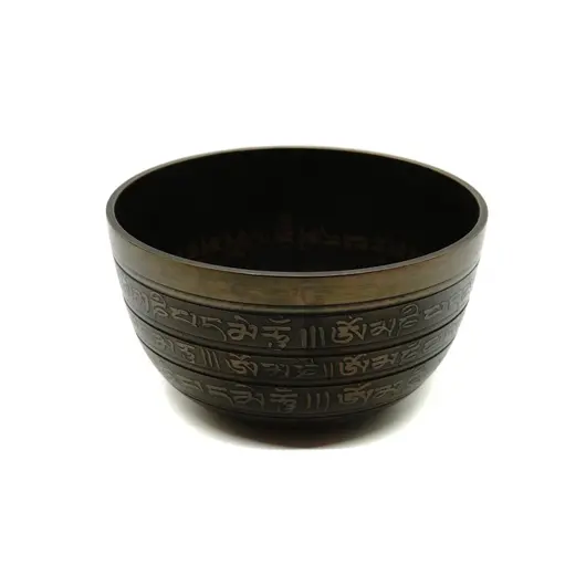 Bol tibetan cantator Nepal cu perna colorata - Silaba Aum (OM), 11cm, Dimensiune: 11cm, imagine 3