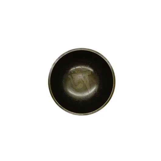 Bol tibetan cantator Nepal cu perna colorata - Silaba Aum (OM), 7cm, Dimensiune: 7cm, imagine 2