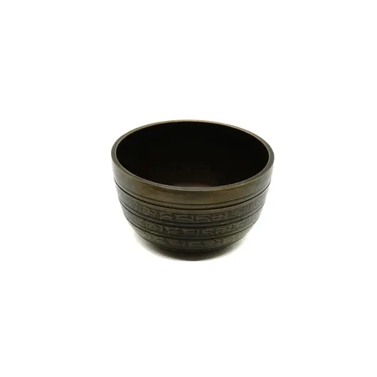Bol tibetan cantator Nepal cu perna colorata - Silaba Aum (OM), 7cm, Dimensiune: 7cm, imagine 3