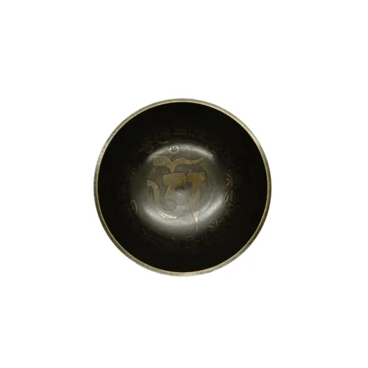 Bol tibetan cantator Nepal cu perna colorata - Silaba Aum (OM), 8cm, Dimensiune: 8cm, imagine 2