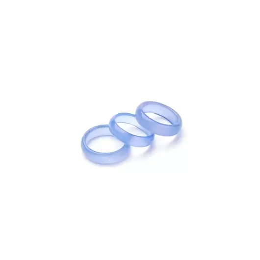 Inel circular din agat albastru 17-18mm