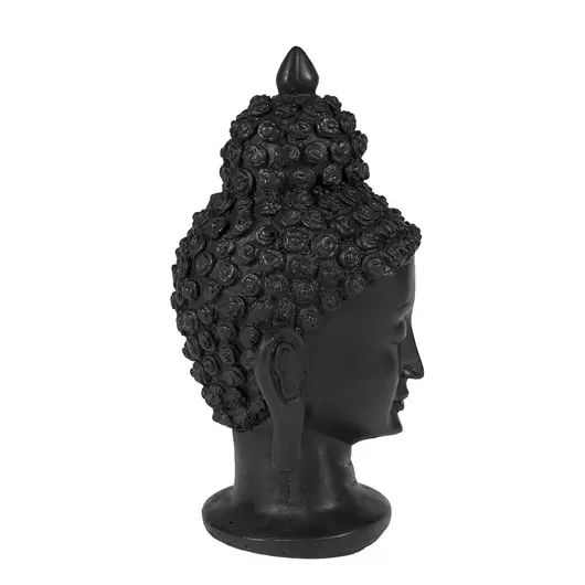 Statueta Feng Shui Buddha din rasina, negru - 15cm, imagine 2