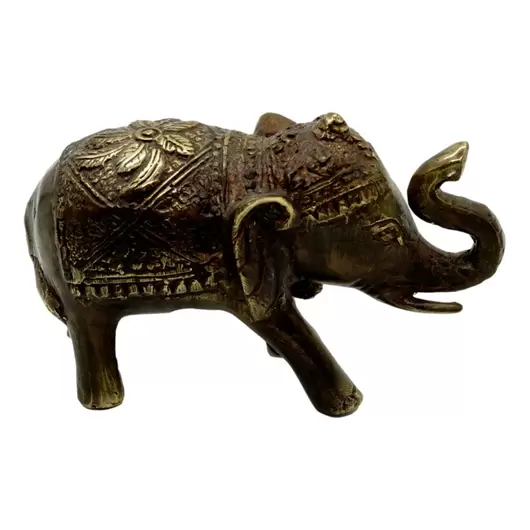 Statueta Feng Shui Elefant in bronz - 6cm, imagine 2
