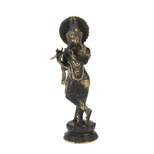 Statueta Feng Shui Krishna din bronz - 25cm