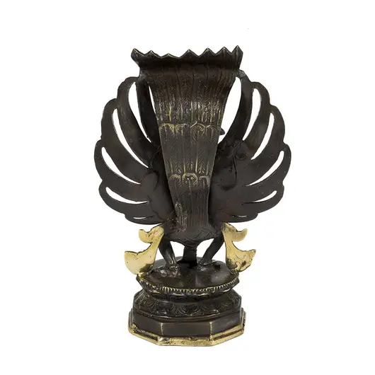 Statueta Feng Shui Vishnu pe Pasarea Garuda din bronz - 20cm, imagine 2