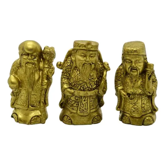Statuete Feng Shui Fuk Luk Sau - Cei trei intelepti, mici - 5cm