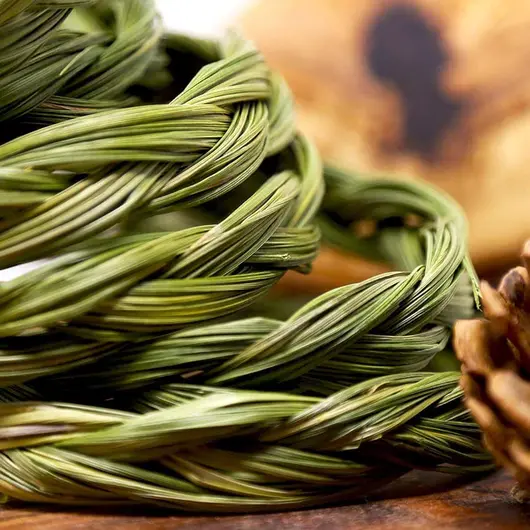 Sweetgrass (Iarba dulce) impletita, naturala - 60cm, imagine 4