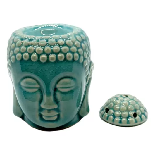 Vas aromaterapie din ceramica cu model Buddha, mare - turcoaz, imagine 2