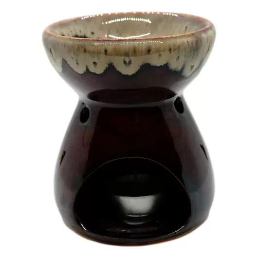 Vas aromaterapie din ceramica cu model Elefant - maro inchis, imagine 2