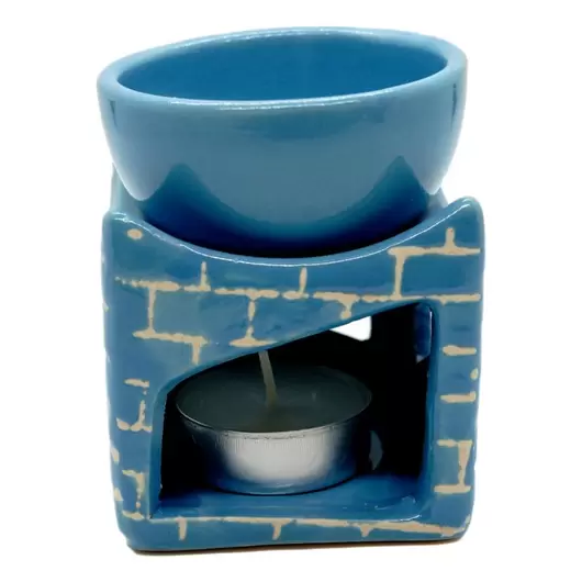 Vas aromaterapie din ceramica, zid bleu, imagine 2