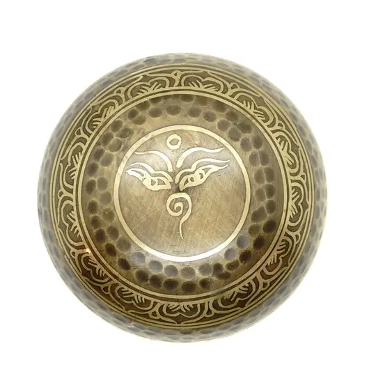 Bol tibetan cantator Nepal cu perna colorata - Nodul Mistic, 11,5cm, imagine 3