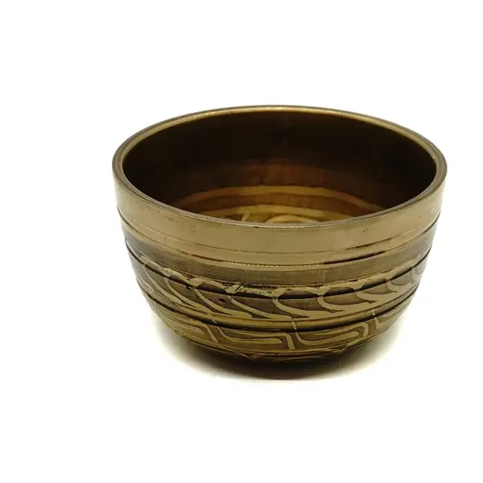 Bol tibetan cantator Nepal cu perna colorata - Ochii lui Buddha, 7cm, imagine 3