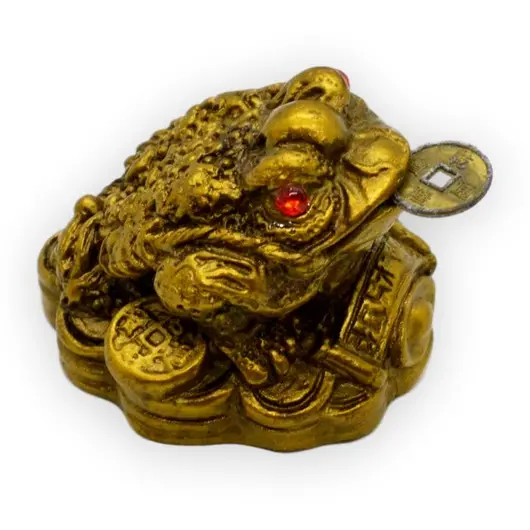 Statueta Feng Shui broasca raioasa din rasina 4cm, model 2