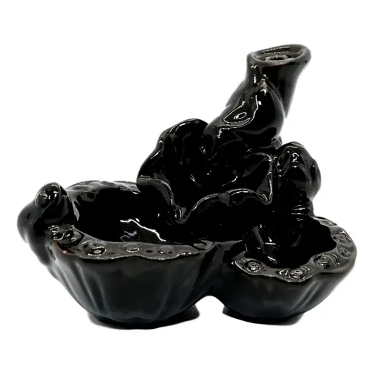 Suport ardere conuri parfumate cascada - backflow, Lotus si Broasca