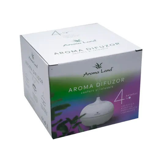 Difuzor ultrasonic Aroma Land Confort, 100 ml, functie de umidificator, aroma difuzor, purificator aer, USB, imagine 3