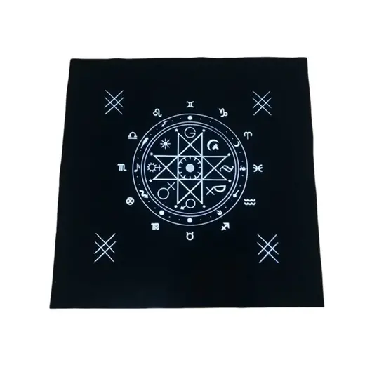 Fata de masa pentru Tarot, catifelata, 50 x 50cm, model 2, Model: Model 2, imagine 2